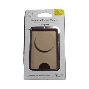 5-O PopSockets Magnetic MagSafe PopWallet+ Phone Wallet/Grip - Tan